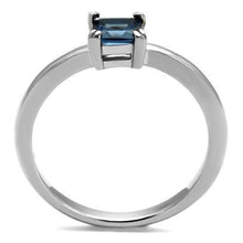 Load image into Gallery viewer, TK2979 - High polished (no plating) Stainless Steel Ring with Synthetic Synthetic Glass in Montana
