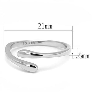 TK3029 - High polished (no plating) Stainless Steel Ring with No Stone