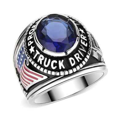 TK30320 - Trucker Ring in Montana Blue