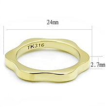 Load image into Gallery viewer, TK3033 - IP Gold(Ion Plating) Stainless Steel Ring with No Stone