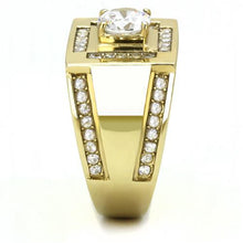 Load image into Gallery viewer, TK3079 - IP Gold(Ion Plating) Stainless Steel Ring with AAA Grade CZ  in Clear