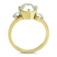 Load image into Gallery viewer, TK3095 - IP Gold(Ion Plating) Stainless Steel Ring with Top Grade Crystal  in Multi Color