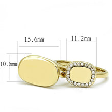 Load image into Gallery viewer, TK3121 - IP Gold(Ion Plating) Stainless Steel Ring with AAA Grade CZ  in Clear