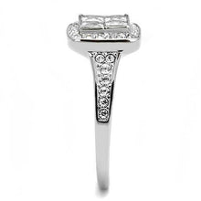 Load image into Gallery viewer, TK3137 - High polished (no plating) Stainless Steel Ring with AAA Grade CZ  in Clear