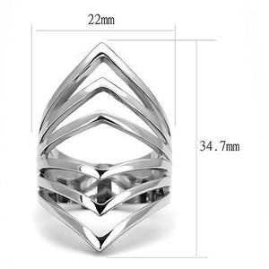 TK3144 - High polished (no plating) Stainless Steel Ring with No Stone