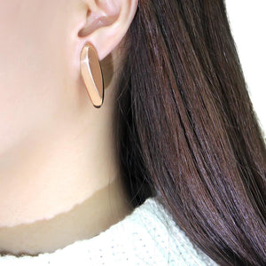 TK3154 - IP Rose Gold(Ion Plating) Stainless Steel Earrings with No Stone