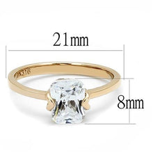 Load image into Gallery viewer, TK3179 - IP Rose Gold(Ion Plating) Stainless Steel Ring with AAA Grade CZ  in Clear