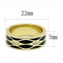 Load image into Gallery viewer, TK3182 - IP Gold(Ion Plating) Stainless Steel Ring with Top Grade Crystal  in Clear