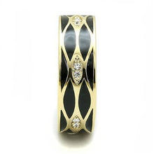 Load image into Gallery viewer, TK3182 - IP Gold(Ion Plating) Stainless Steel Ring with Top Grade Crystal  in Clear