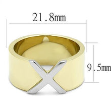 Load image into Gallery viewer, TK3185 - Two-Tone IP Gold (Ion Plating) Stainless Steel Ring with No Stone