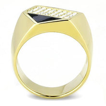 Load image into Gallery viewer, TK3224 - IP Gold(Ion Plating) Stainless Steel Ring with Top Grade Crystal  in Clear