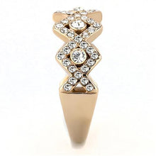 Load image into Gallery viewer, TK3237 - IP Rose Gold(Ion Plating) Stainless Steel Ring with Top Grade Crystal  in Clear