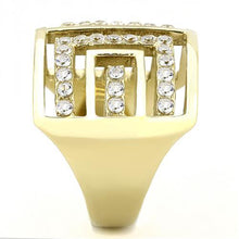 Load image into Gallery viewer, TK3238 - IP Gold(Ion Plating) Stainless Steel Ring with AAA Grade CZ  in Clear