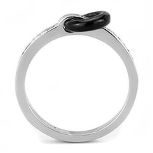 Load image into Gallery viewer, TK3241 - High polished (no plating) Stainless Steel Ring with Top Grade Crystal  in Clear