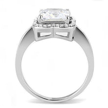 Load image into Gallery viewer, TK3242 - High polished (no plating) Stainless Steel Ring with AAA Grade CZ  in Clear