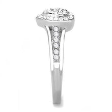 Load image into Gallery viewer, TK3249 - High polished (no plating) Stainless Steel Ring with Top Grade Crystal  in Clear