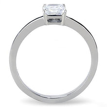 Load image into Gallery viewer, TK3250 - High polished (no plating) Stainless Steel Ring with AAA Grade CZ  in Clear