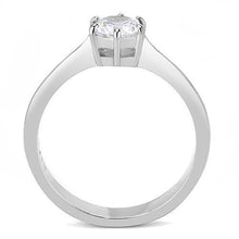 Load image into Gallery viewer, TK3252 - High polished (no plating) Stainless Steel Ring with AAA Grade CZ  in Clear