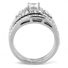 Load image into Gallery viewer, TK3253 - High polished (no plating) Stainless Steel Ring with AAA Grade CZ  in Clear