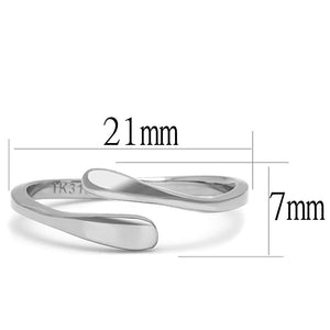 TK3261 - High polished (no plating) Stainless Steel Ring with No Stone
