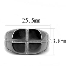 Load image into Gallery viewer, TK3273 - IP Light Black  (IP Gun) Stainless Steel Ring with No Stone