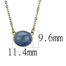 Load image into Gallery viewer, TK3287 - IP Gold(Ion Plating) Stainless Steel Necklace with Precious Stone Lapis in Montana