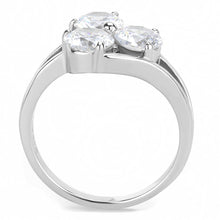 Load image into Gallery viewer, TK3430 - High polished (no plating) Stainless Steel Ring with AAA Grade CZ  in Clear