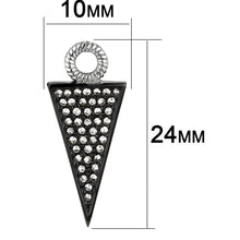 Load image into Gallery viewer, TK3485 - Two-Tone IP Black (Ion Plating) Stainless Steel Earrings with Top Grade Crystal  in Clear