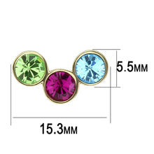 Load image into Gallery viewer, TK3492 - IP Gold(Ion Plating) Stainless Steel Earrings with Top Grade Crystal  in Multi Color