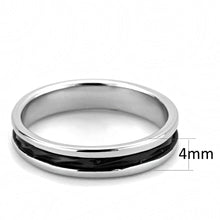 Load image into Gallery viewer, TK3502 - Two-Tone IP Black (Ion Plating) Stainless Steel Ring with No Stone