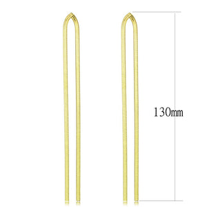 TK3531 - IP Gold(Ion Plating) Stainless Steel Earrings with No Stone
