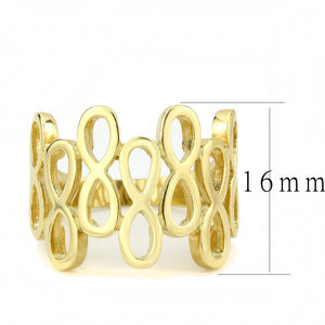 TK3569 - IP Gold(Ion Plating) Stainless Steel Ring with No Stone