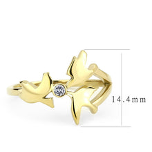 Load image into Gallery viewer, TK3573 - IP Gold(Ion Plating) Stainless Steel Ring with AAA Grade CZ  in Clear