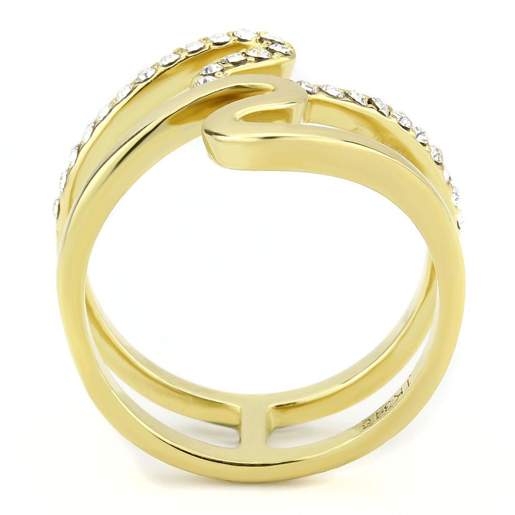 TK3574 - IP Gold(Ion Plating) Stainless Steel Ring with Top TK3574 - IP Gold(Ion Plating) Stainless Steel Ring with Top