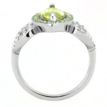Load image into Gallery viewer, TK3579 - No Plating Stainless Steel Ring with AAA Grade CZ  in Apple Green color