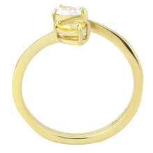 Load image into Gallery viewer, TK3586 - IP Gold(Ion Plating) Stainless Steel Ring with AAA Grade CZ  in Topaz