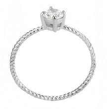 Load image into Gallery viewer, TK3604 - No Plating Stainless Steel Ring with AAA Grade CZ  in Clear