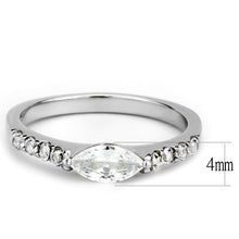 Load image into Gallery viewer, TK3607 - No Plating Stainless Steel Ring with AAA Grade CZ  in Clear