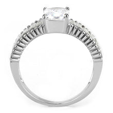 Load image into Gallery viewer, TK3608 - No Plating Stainless Steel Ring with AAA Grade CZ  in Clear
