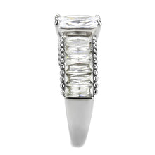 Load image into Gallery viewer, TK3608 - No Plating Stainless Steel Ring with AAA Grade CZ  in Clear
