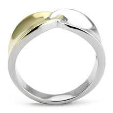 Load image into Gallery viewer, TK3630 - Two-Tone IP Gold (Ion Plating) Stainless Steel Ring with No Stone