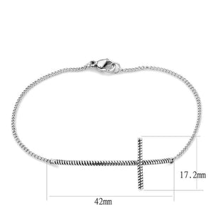 TK3667 - High polished (no plating) Stainless Steel Bracelet with No Stone