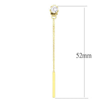 Load image into Gallery viewer, TK3681 - IP Gold(Ion Plating) Stainless Steel Earrings with AAA Grade CZ  in Clear