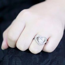 Load image into Gallery viewer, TK3698 - High polished (no plating) Stainless Steel Ring with AAA Grade CZ  in Clear
