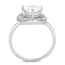 Load image into Gallery viewer, TK3699 - High polished (no plating) Stainless Steel Ring with AAA Grade CZ  in Clear