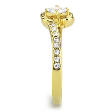 Load image into Gallery viewer, TK3711 - IP Gold(Ion Plating) Stainless Steel Ring with AAA Grade CZ  in Clear