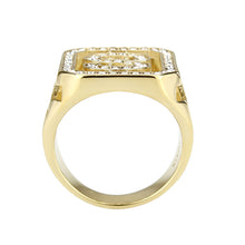 Load image into Gallery viewer, TK3757 - IP Gold(Ion Plating) Stainless Steel Ring with Top Grade Crystal in Clear