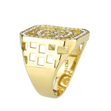Load image into Gallery viewer, TK3757 - IP Gold(Ion Plating) Stainless Steel Ring with Top Grade Crystal in Clear