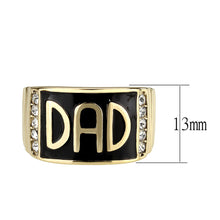 Load image into Gallery viewer, TK3760 - IP Gold(Ion Plating) Stainless Steel Ring with Top Grade Crystal in Clear