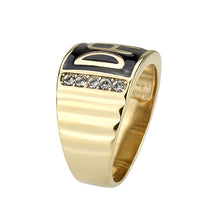 Load image into Gallery viewer, TK3760 - IP Gold(Ion Plating) Stainless Steel Ring with Top Grade Crystal in Clear